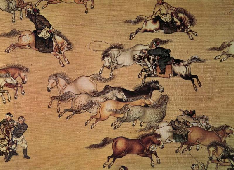 unknow artist Emperor Qianlong on the trip oil painting image